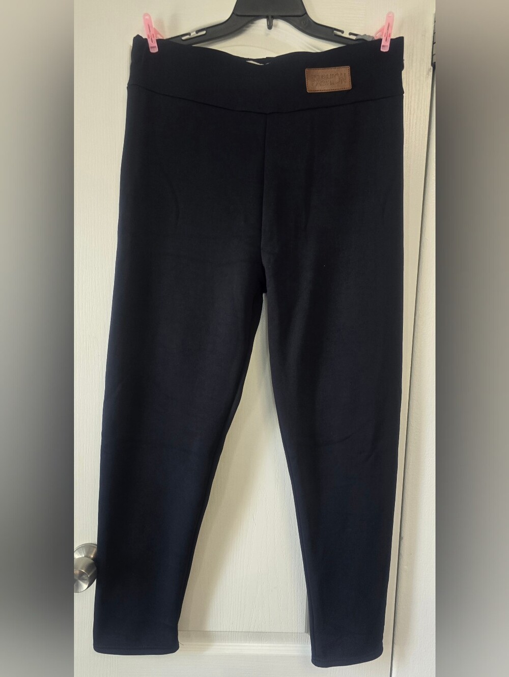 FASHION Fleece-Lined Leggings – Navy Blue – Size 2XL - Picture 2 of 5